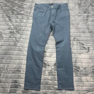Express Hyper Stretch Slim Pants Mens 28x30 Blue Gray 5-Pocket Casual Trousers